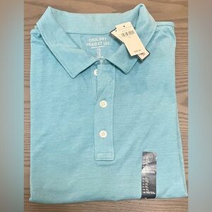 Gap XL Cool Dry Light Blue Short Sleeve Polo Shirt